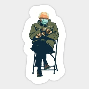 Bernie Sanders Meme Potrait Sticker